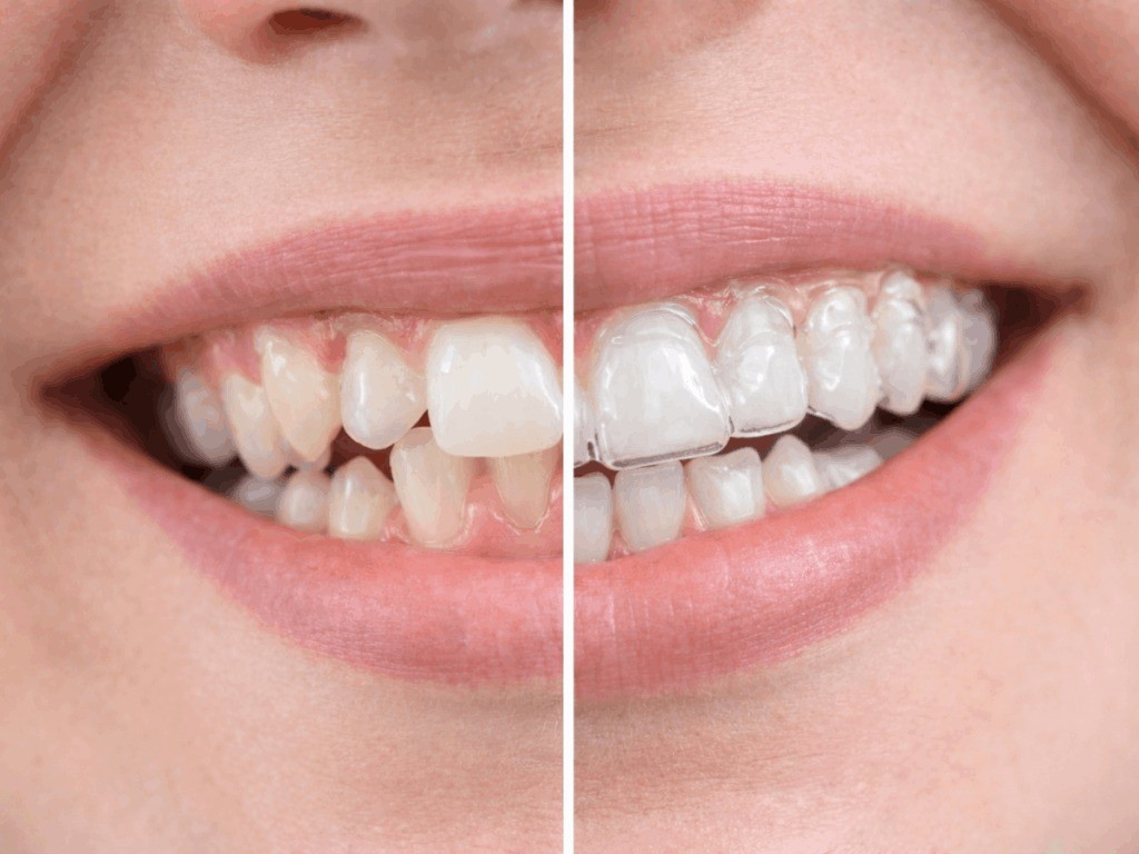 Laser teeth whitening before and after result