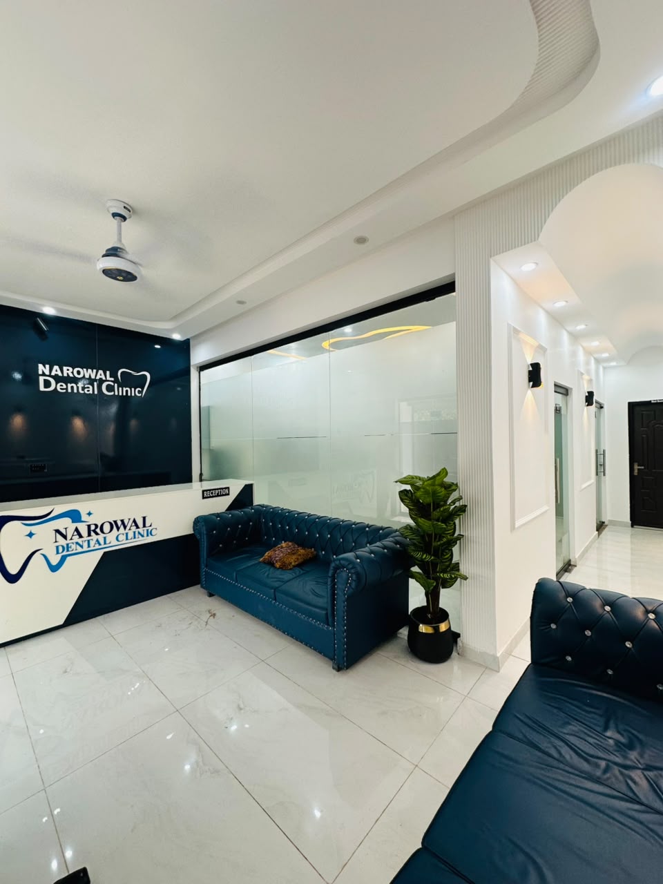 Dental clinic reception area at Narowal Dental Clinic